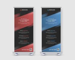 Abstract roll up or pull up banner design vector