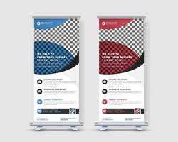 Business x stand roll up banner design vector