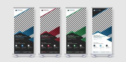 Corporate business roll up banner design vector