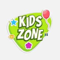 kids zone banner vector lllustration