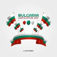 día de la unificación de bulgaria ilustración vectorial vector