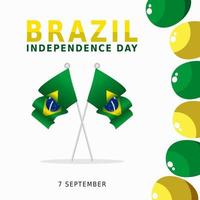 ilustración vectorial del día de la independencia de brasil vector