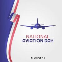 National Aviation Day vector illustration