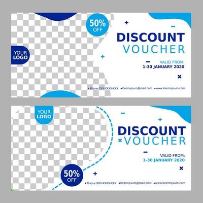 discount voucher template vector design