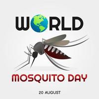 ilustración vectorial del día mundial del mosquito vector