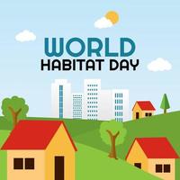 world habitat day vector illustration