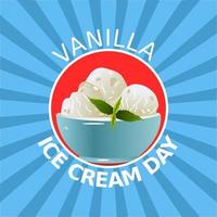 Vanilla Ice Cream Day vector lllustration