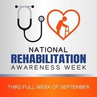 REHABILITATION AWARENESS WEEK vector lllustration