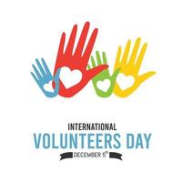 international volunteers day vector illustration