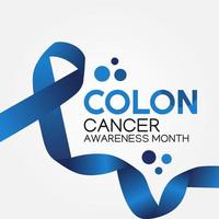 colon cancer awareness month vector illustration