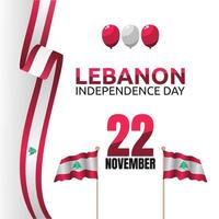 Lebanon independence day vector lllustration