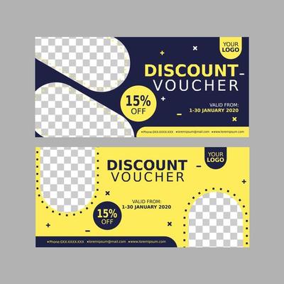 discount voucher template vector design