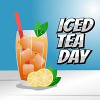 iced tea day vector lllustration