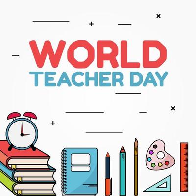 world teacher day vector illustration