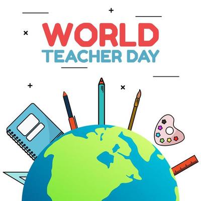 world teacher day vector illustration