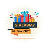 giveaway template design vector illustraton.