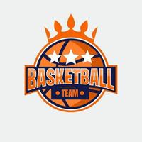 Ilustración de vector de logotipo de diseño de baloncesto