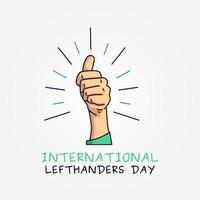 international lefthanders day vector lllustration