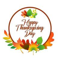 happy thanksgiving day vector illustration