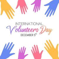 international volunteers day vector illustration