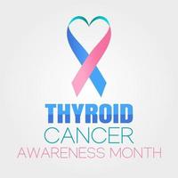 Tyroid Cancer Awareness month vector illustration