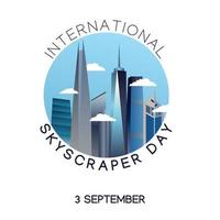 World Skyscraper Day vector lllustration