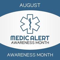 medical alert awareness month vector illustration