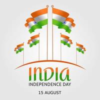 ilustración de vector de día de la independencia de india