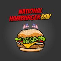 ilustración vectorial del día nacional de la hamburguesa vector