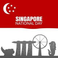 Singapore national day vector lllustration