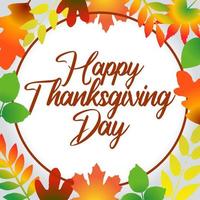 happy thanksgiving day vector illustration