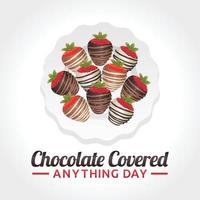 Happy chocolate covered anything day vector Illustration