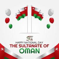 Oman national day vector illustration