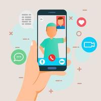 Video call concepts vector illustration