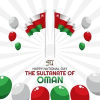 Oman national day vector illustration