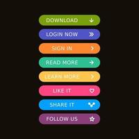 frame for button set design vector. vector