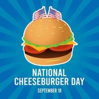 national cheesburger day vector illustration