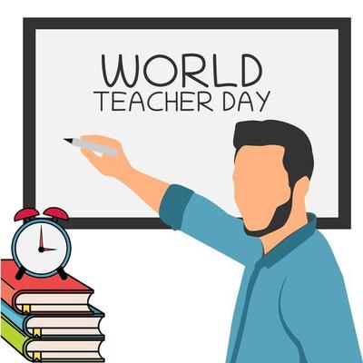 world teacher day vector illustration