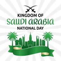 ilustración vectorial del día nacional de arabia saudita vector