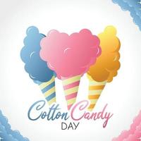 cotton candy day vector Illustration