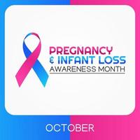 Pregnancy and Infant Loss Awareness Month vector illustration