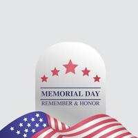 USA memorial day vector lllustration