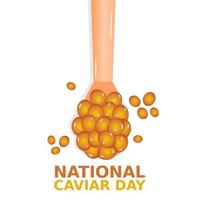 ilustración vectorial del día nacional del caviar vector