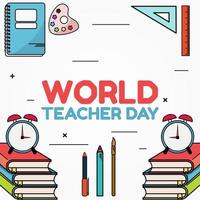 world teacher day vector illustration