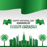 ilustración vectorial del día nacional de arabia saudita vector