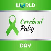 world cerebral palsy day vector illustration