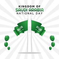 ilustración de vector de día nacional de arabia saudita