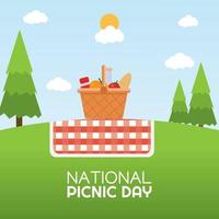national picnic day vector lllustration