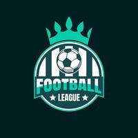 Ilustración de vector de logotipo de diseño de fútbol