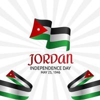 ilustración vectorial del día de la independencia de jordania vector